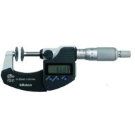 MITUTOYO Digitální třmenový mikrometr DIGIMATIC 75-100 mm ve zvláštním provedení s talířkovými měřícími doteky a výstupem dat IP65, 323-253-30